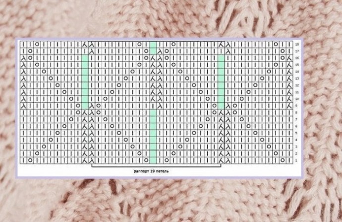Красивый узор для платья/пуловера