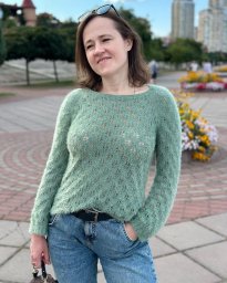 Схема узора для пуловера спицами