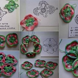 Вяжем разноцветный мотив на удачу!