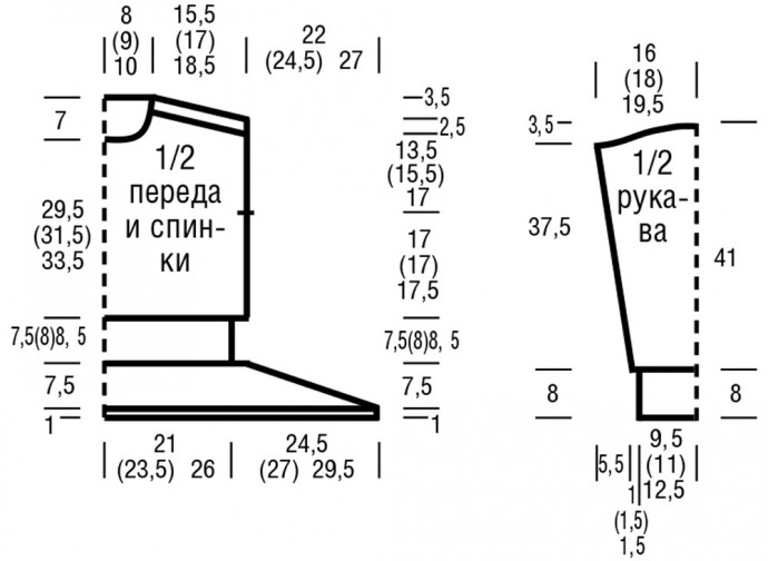 Женский джемпер с имитацией баски