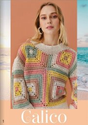 Джемпер квадратными мотивами крючком