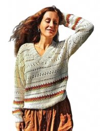 Пуловер "Тюльпаны"