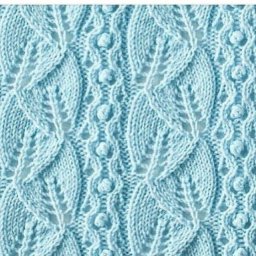 Богатый ажурный узор спицами
