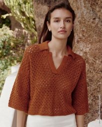 Рубашка крючком от Lana Grossa