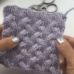 Узор “Коса с тенью”, вяжем спицами