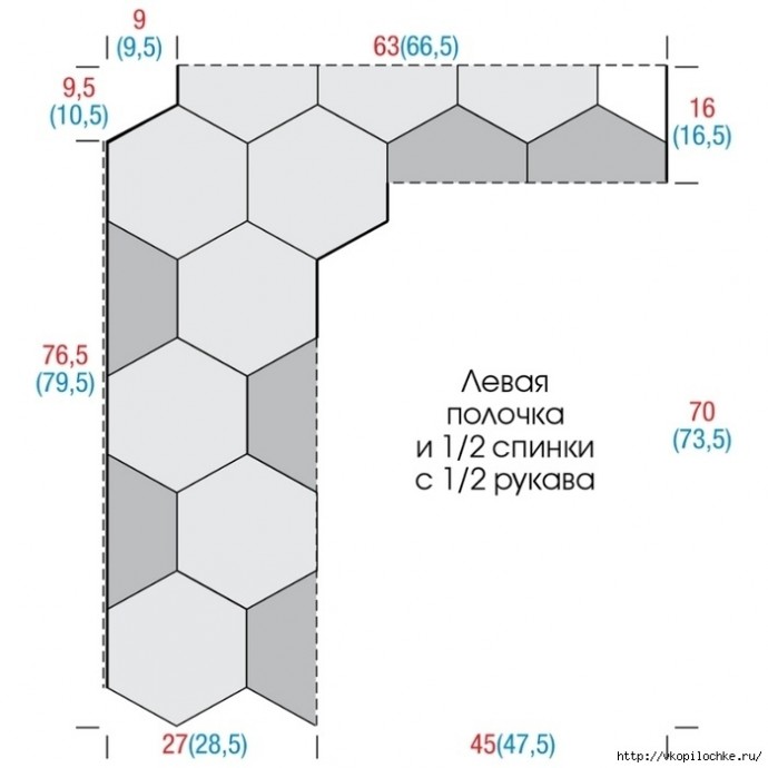 Интересный кардиган из мотивов