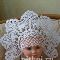 Новогодняя корона крючком