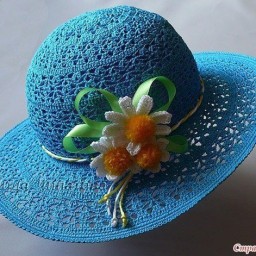 Вяжем шляпку из хлопковой пряжи