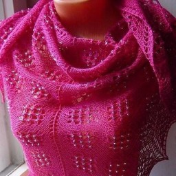 Вяжем шаль спицами