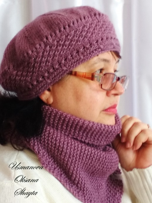 Комплект "Какой ты нарядный, а мог оборванцем скитаться..."-берет и мини-бактус. Комплект "Какой ты нарядный, а мог оборванцем скитаться..."-берет и мини-бактус.