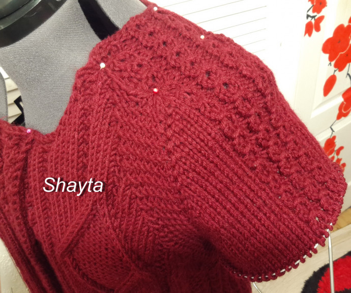 Пальто Сангрия с рукавами реглан от Shayta.Авторская работа. Пальто Сангрия с рукавами реглан от Shayta.Авторская работа.