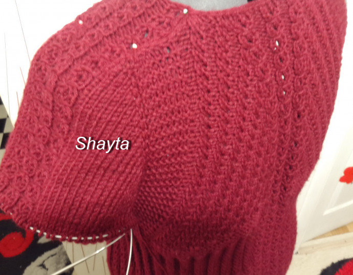 Пальто Сангрия с рукавами реглан от Shayta.Авторская работа. Пальто Сангрия с рукавами реглан от Shayta.Авторская работа.