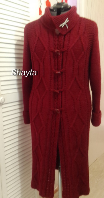 Пальто Сангрия с рукавами реглан от Shayta.Авторская работа. Пальто Сангрия с рукавами реглан от Shayta.Авторская работа.