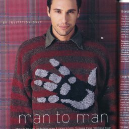 Мужской пуловер с рукой