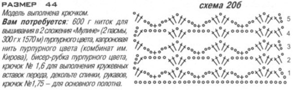 Платье крючком из Журнала Мод