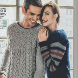 Мужской джемпер с узором "Косы"