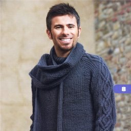 Пуловер и шарф, мужчинам