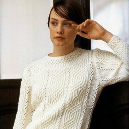 Красивый пуловер спицами. Схемы.