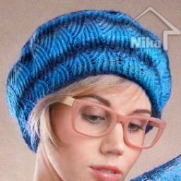 Берет вязаный спицами. Автор Т.Ульянова.