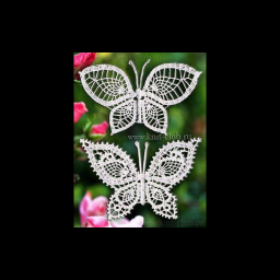 Бабочки крючком.