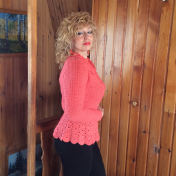 Жакет с баской "Коралловые бусы"