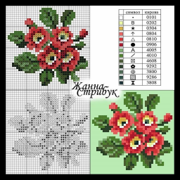 Схемы для вышивки или вязания.