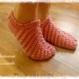 Тапочки шотландской резинкой.
