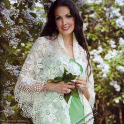 Летняя шаль из мотивов