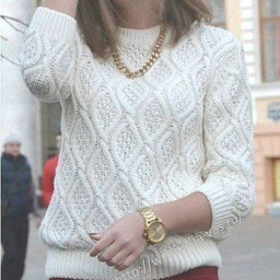 Шикарный свитер с узором "Ромбы"