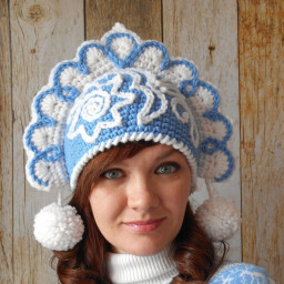 Вязаный кокошник