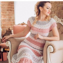 Шикарное платье простым узором