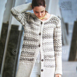 Пальто вязаное