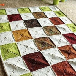 Плед спицами