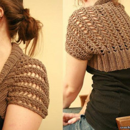 Простенько болеро спицами