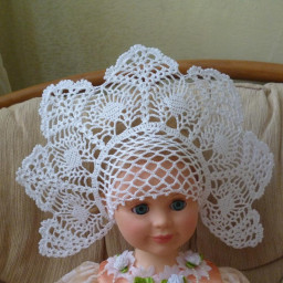 Вяжем белоснежный кокошник