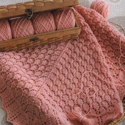 Плед спицами