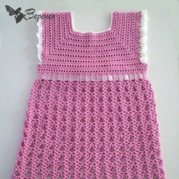 Летнее ажурное платьице для малышки.