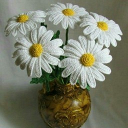 Вязаные цветы