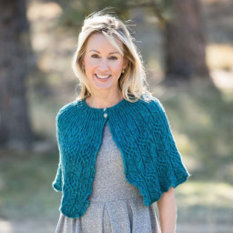 Бирюзовое женское пончо