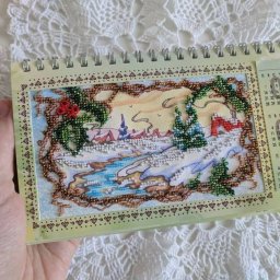 Календарь "Времена года" - вышивка микробисером