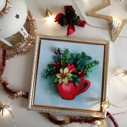 Моя первая новогодняя работа в технике папертоль!