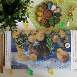 Цыплёнок для мамы - вышивка бисером