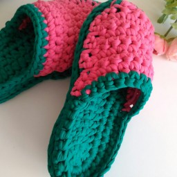 Тапочки из трикотажной пряжи