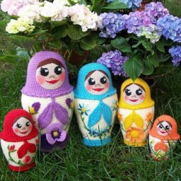 Вязаные матрёшки