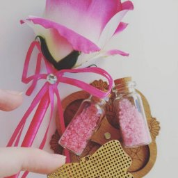 Нежнее некуда - вышитый розовый бантик