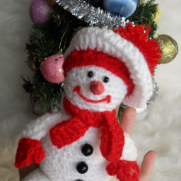 Снеговик "Буся", крючком