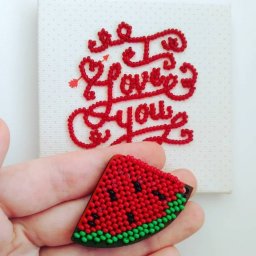 Арбузная долька или кое-что о мелкой вышивке