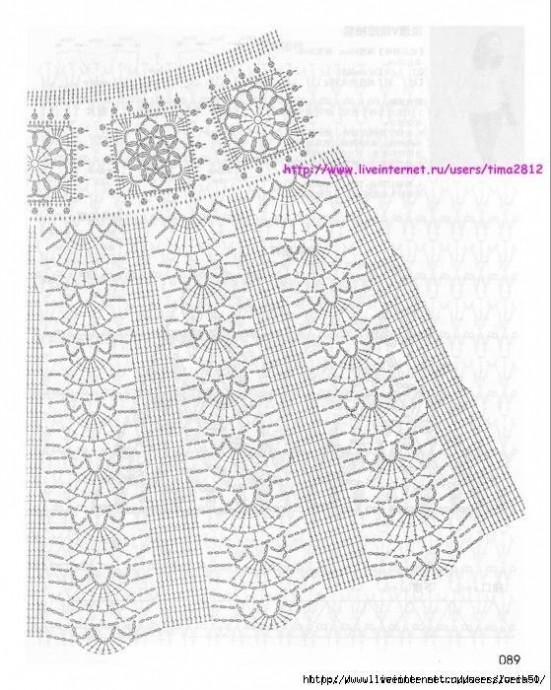 Подборка схем для вязаных юбочек