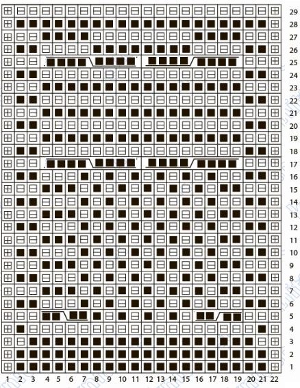 Вязание спицами - Узор "СОВА" или "ФИЛИН"