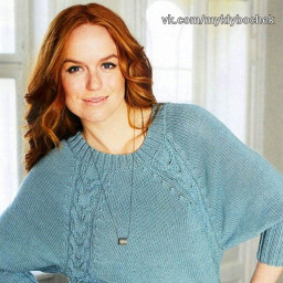 Красивый пуловер спицами